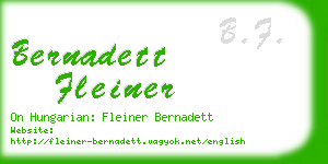 bernadett fleiner business card